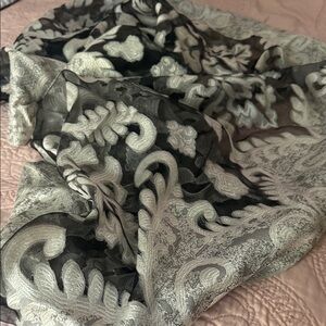 Jessica McClintock Gray Patterned Fabric
